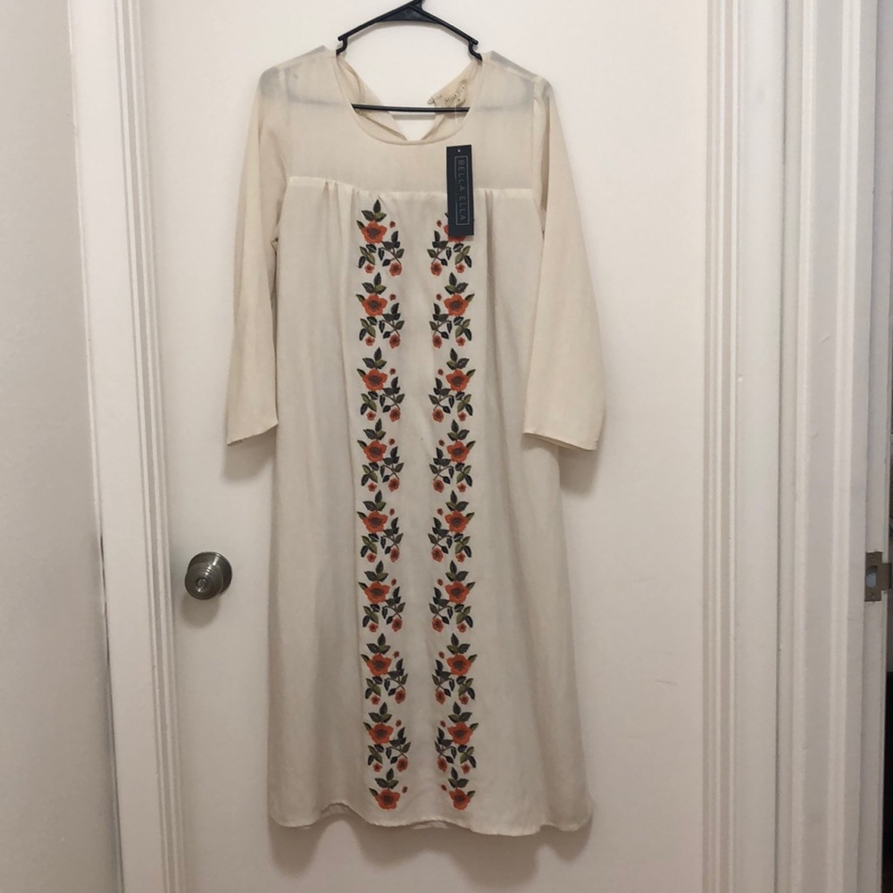 Floral mid length dress.